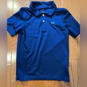 Vineyard Vines Navy Performance Polo with Whale Logo